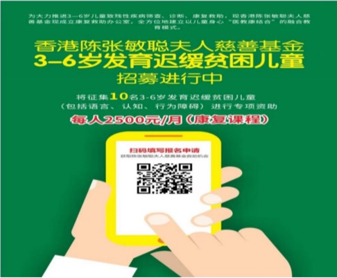 陈张敏聪夫人慈善基金资助灾区0-6 岁发育迟缓贫困儿童项目总结
